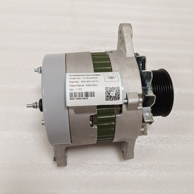 Alternator Excavator Engine Parts 600-861-6111 6008616111 600-861-6110 For SAA4D107E SAA6D114E