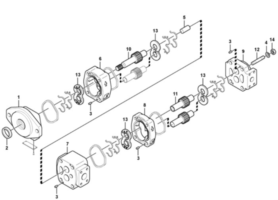 Excavator Parts Gear Pump VOE 14531869 VOE14531869 For EC160C EC180C EC210C