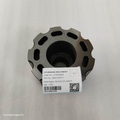 Hyunsang Excavator Parts Cylinder Block XKAH-00071 For R140LC-7, R210LC7, R210NLC7
