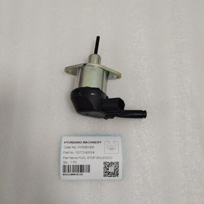 Excavator Parts Fuel Stop Solenoid 1G772-60012 1G772-60014  For V3300 V3600