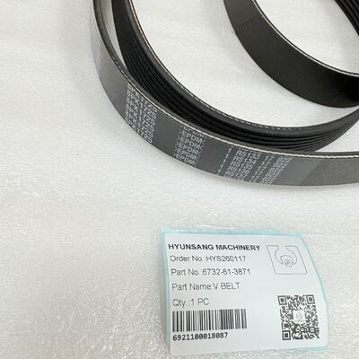 Hyunsang Parts Fan Belt 6732-61-3871 For PC200-8 PC220-8 PC220LC-8