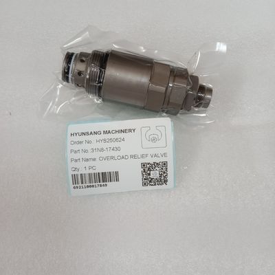Hyunsang Excavator Parts Overlord válvula de alivio 31N8-17430 para las excavadoras Hyundai R215-7 R225-7